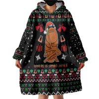 Where Is Jimbo James Marcus The Worm Wearable Blanket Hoodie Xmas Holiday Patterns - Wonder Print Shop