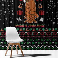 Where Is Jimbo James Marcus The Worm Window Curtain Xmas Holiday Patterns - Wonder Print Shop