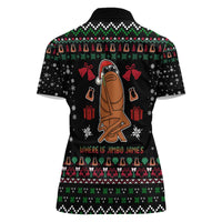 Where Is Jimbo James Marcus The Worm Women Polo Shirt Xmas Holiday Patterns - Wonder Print Shop