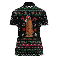 Where Is Jimbo James Marcus The Worm Women Polo Shirt Xmas Holiday Patterns - Wonder Print Shop