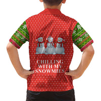 Chilling With My Snowmies Christmas Family Matching Summer Maxi Dress and Hawaiian Shirt Xmas Holiday Patterns - Wonder Print Shop
