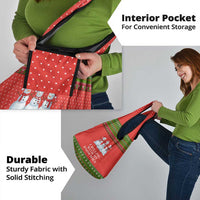 Chilling With My Snowmies Christmas Grocery Bag Xmas Holiday Patterns - Wonder Print Shop