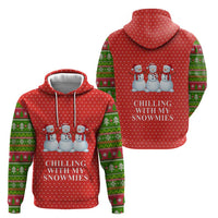 Chilling With My Snowmies Christmas Hoodie Xmas Holiday Patterns - Wonder Print Shop