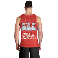 Chilling With My Snowmies Christmas Men Tank Top Xmas Holiday Patterns - Wonder Print Shop