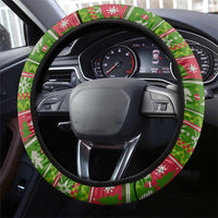 Chilling With My Snowmies Christmas Steering Wheel Cover Xmas Holiday Patterns - Wonder Print Shop