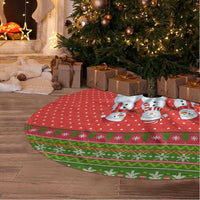 Chilling With My Snowmies Christmas Tree Skirt Xmas Holiday Patterns - Wonder Print Shop