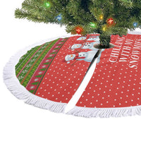 Chilling With My Snowmies Christmas Tree Skirt Xmas Holiday Patterns - Wonder Print Shop