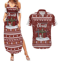 Christian Noel Christmas Couples Matching Summer Maxi Dress and Hawaiian Shirt Xmas Holiday Patterns - Wonder Print Shop
