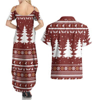 Christian Noel Christmas Couples Matching Summer Maxi Dress and Hawaiian Shirt Xmas Holiday Patterns - Wonder Print Shop