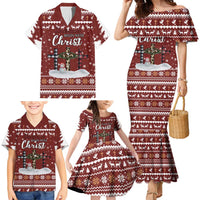 Christian Noel Christmas Family Matching Mermaid Dress and Hawaiian Shirt Xmas Holiday Patterns - Wonder Print Shop