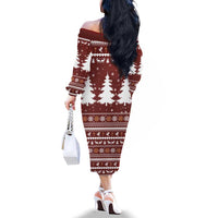 Christian Noel Christmas Family Matching Off The Shoulder Long Sleeve Dress and Hawaiian Shirt Xmas Holiday Patterns - Wonder Print Shop