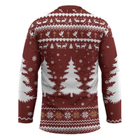 Christian Noel Christmas Hockey Jersey Xmas Holiday Patterns - Wonder Print Shop
