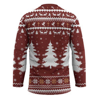 Christian Noel Christmas Hockey Jersey Xmas Holiday Patterns - Wonder Print Shop