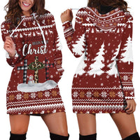 Christian Noel Christmas Hoodie Dress Xmas Holiday Patterns - Wonder Print Shop