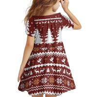 Christian Noel Christmas Kid Short Sleeve Dress Xmas Holiday Patterns - Wonder Print Shop