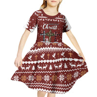 Christian Noel Christmas Kid Short Sleeve Dress Xmas Holiday Patterns - Wonder Print Shop