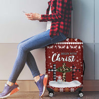 Christian Noel Christmas Luggage Cover Xmas Holiday Patterns - Wonder Print Shop