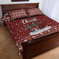 Christian Noel Christmas Quilt Bed Set Xmas Holiday Patterns - Wonder Print Shop