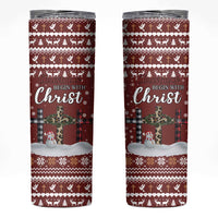 Christian Noel Christmas Skinny Tumbler Xmas Holiday Patterns - Wonder Print Shop