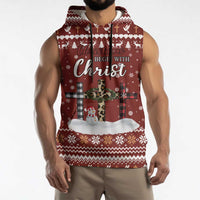 Christian Noel Christmas Sleeveless Hoodie Xmas Holiday Patterns - Wonder Print Shop