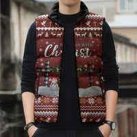 Christian Noel Christmas Sleeveless Puffer Jacket Xmas Holiday Patterns - Wonder Print Shop