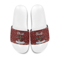 Christian Noel Christmas Slide Sandals Xmas Holiday Patterns - Wonder Print Shop