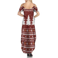 Christian Noel Christmas Summer Maxi Dress Xmas Holiday Patterns - Wonder Print Shop