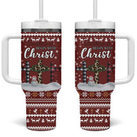 Christian Noel Christmas Tumbler With Handle Xmas Holiday Patterns - Wonder Print Shop