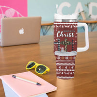 Christian Noel Christmas Tumbler With Handle Xmas Holiday Patterns - Wonder Print Shop