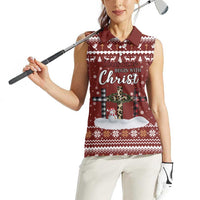 Christian Noel Christmas Women Sleeveless Polo Shirt Xmas Holiday Patterns - Wonder Print Shop