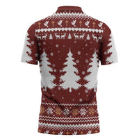 Christian Noel Christmas Zipper Polo Shirt Xmas Holiday Patterns - Wonder Print Shop