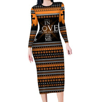Christian Xmas Christmas Long Sleeve Bodycon Dress Xmas Holiday Patterns