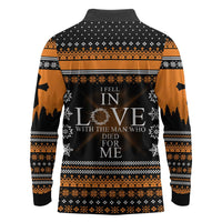 Christian Xmas Christmas Long Sleeve Polo Shirt Xmas Holiday Patterns