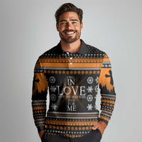 Christian Xmas Christmas Long Sleeve Polo Shirt Xmas Holiday Patterns
