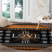 Christian Xmas Christmas Round Carpet Xmas Holiday Patterns - Wonder Print Shop