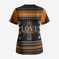 Christian Xmas Christmas Scrub Top Xmas Holiday Patterns