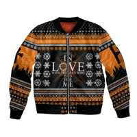Christian Xmas Christmas Sleeve Zip Bomber Jacket Xmas Holiday Patterns