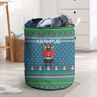 Merry Krampus Christmas Laundry Basket Xmas Holiday Patterns - Wonder Print Shop