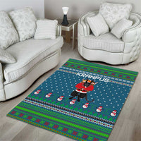 Merry Krampus Christmas Area Rug Xmas Holiday Patterns - Wonder Print Shop