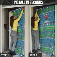 Merry Krampus Christmas Door Cover Xmas Holiday Patterns - Wonder Print Shop