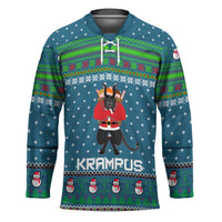 Merry Krampus Christmas Hockey Jersey Xmas Holiday Patterns - Wonder Print Shop