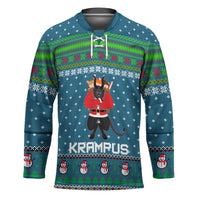 Merry Krampus Christmas Hockey Jersey Xmas Holiday Patterns - Wonder Print Shop