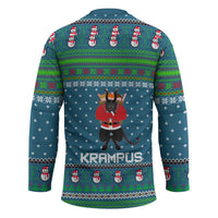 Merry Krampus Christmas Hockey Jersey Xmas Holiday Patterns - Wonder Print Shop