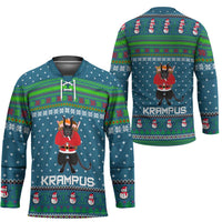 Merry Krampus Christmas Hockey Jersey Xmas Holiday Patterns - Wonder Print Shop