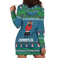 Merry Krampus Christmas Hoodie Dress Xmas Holiday Patterns - Wonder Print Shop