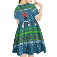 Merry Krampus Christmas Kid Short Sleeve Dress Xmas Holiday Patterns - Wonder Print Shop