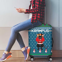 Merry Krampus Christmas Luggage Cover Xmas Holiday Patterns - Wonder Print Shop