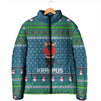 Merry Krampus Christmas Padded Jacket Xmas Holiday Patterns - Wonder Print Shop