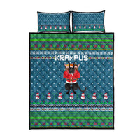 Merry Krampus Christmas Quilt Bed Set Xmas Holiday Patterns - Wonder Print Shop