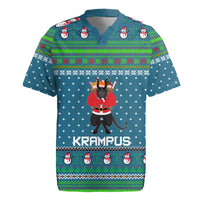 Merry Krampus Christmas Rugby Jersey Xmas Holiday Patterns - Wonder Print Shop